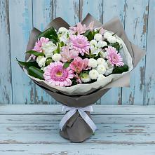 Букет цветов из:  Герберы, Альстромерии и Хризантемы в Становом