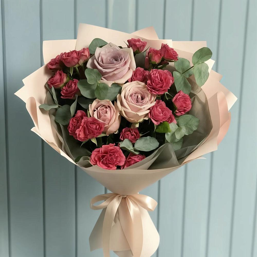 Букет цветов из: Гвоздики и Розы в Становом