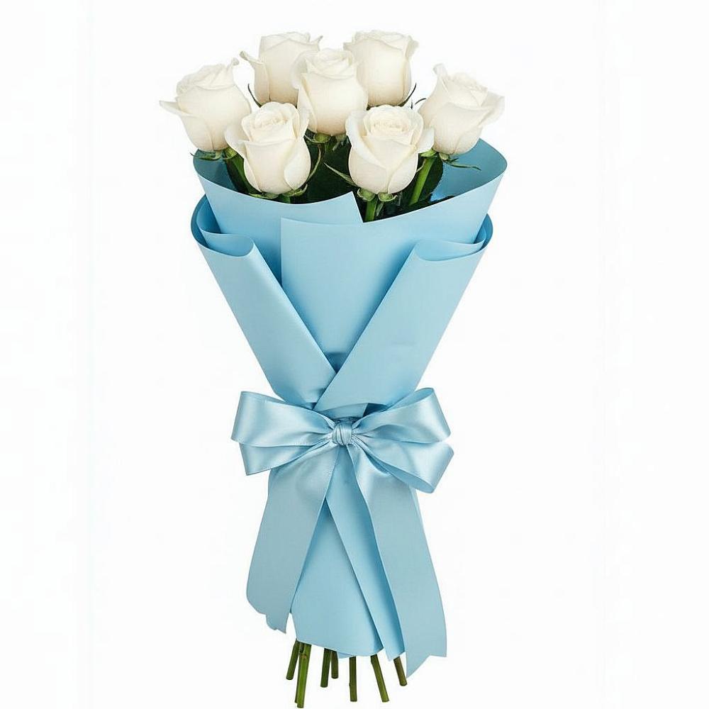 Букет 7 белых роз Проуд в Становом