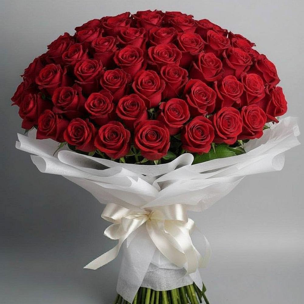 Букет 101 Красная роза Блэк Мэджик в Становом