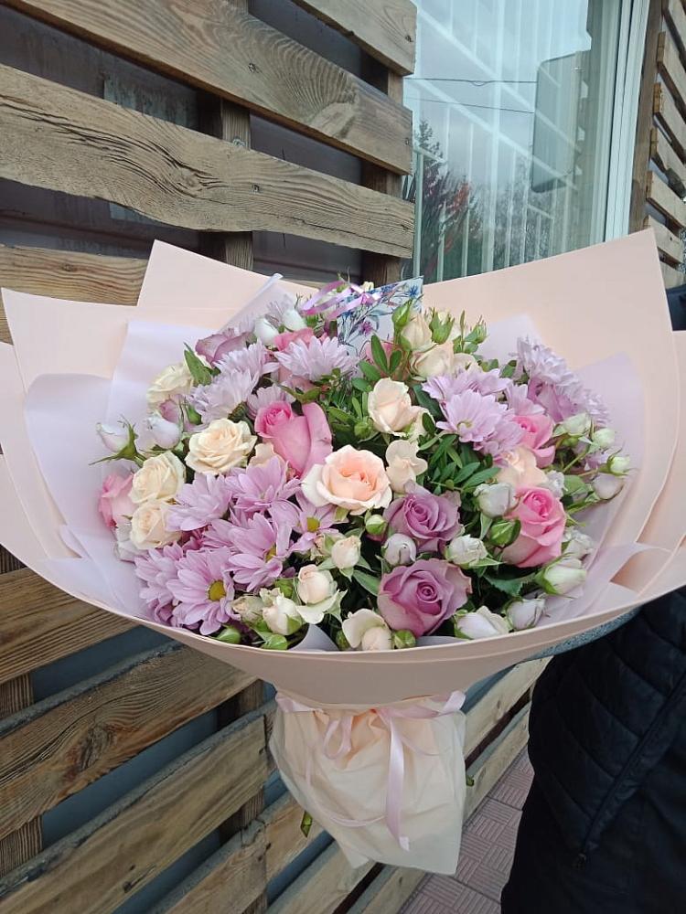 Букет цветов из: Розы и Хризантемы в Становом