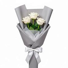Букет 3 белые розы #REPLACE_PRED# Становом