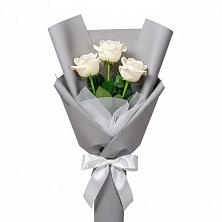 Букет 3 белые розы в Становом
