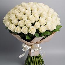 Букет 101 беля роза Белоснежка в Становом