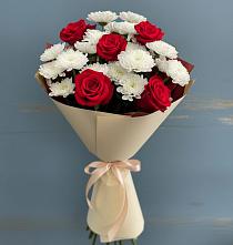 Букет цветов из:  Розы и Хризантемы в Становом