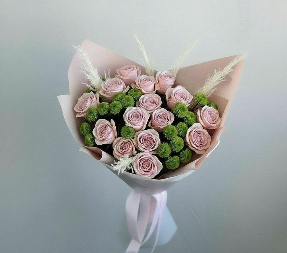 Букет цветов из: Розы и Хризантемы в Становом