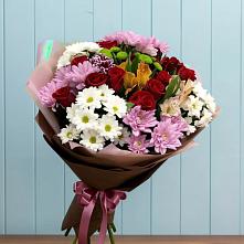 Букет цветов из:  Розы, Хризантемы и Альстромерии в Становом
