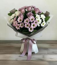 Букет цветов из:  Хризантемы и Розы #REPLACE_PRED# Становом