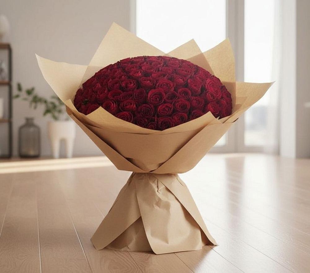 Букет 101 Красная роза в Становом