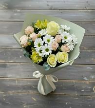 Букет цветов из:  Альстромерии, Розы и Хризантемы в Становом
