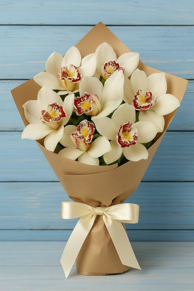 Букет цветов из: Орхидеи и Розы в Становом