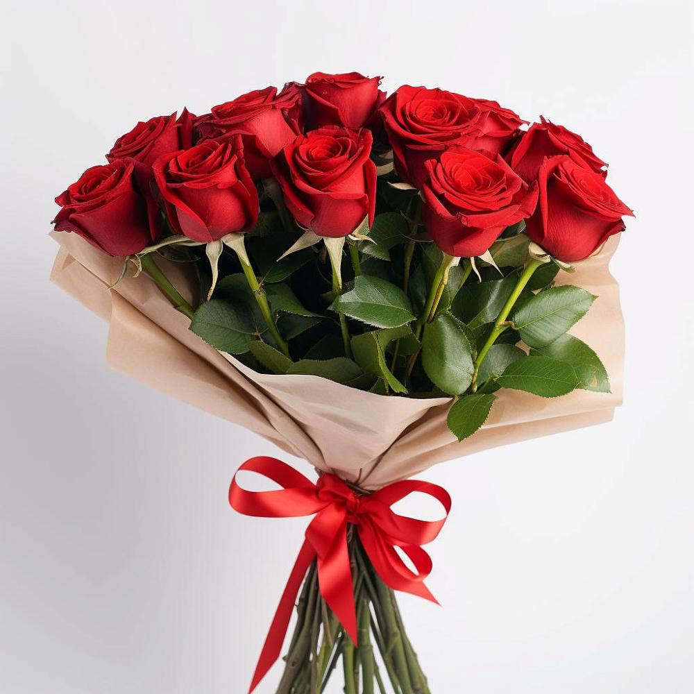 Букет 11 Красных роз Эдлесс Лав в Становом