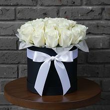 Цветочная композиция из Розы в шляпной коробке в Становом